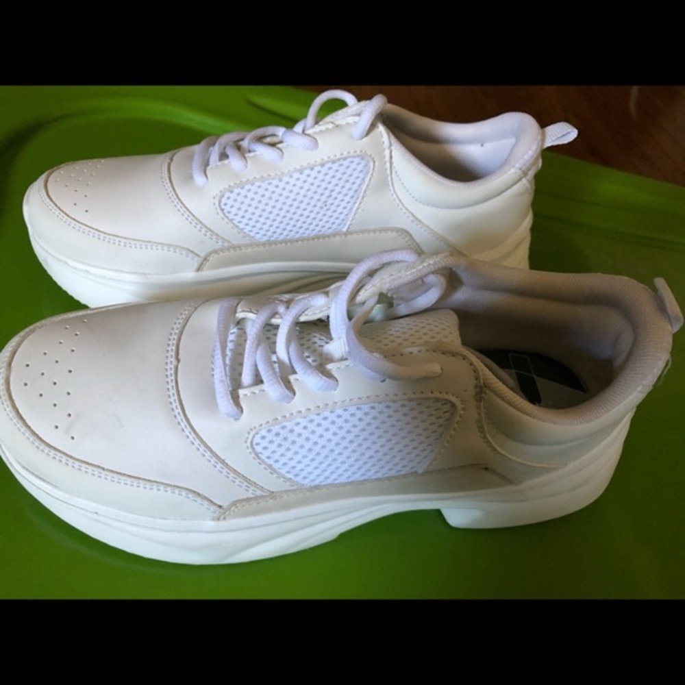 Zara White Chunky Platform Sneakers